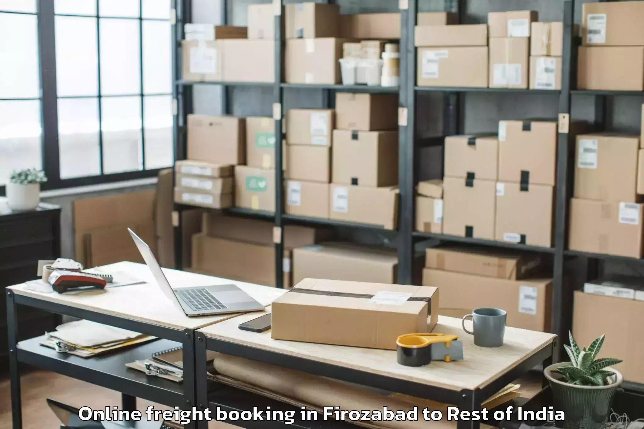 Top Firozabad to Charar E Shrief Online Freight Booking Available